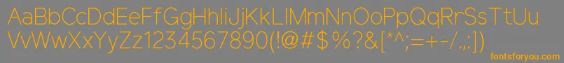 ElliotsansLight Font – Orange Fonts on Gray Background