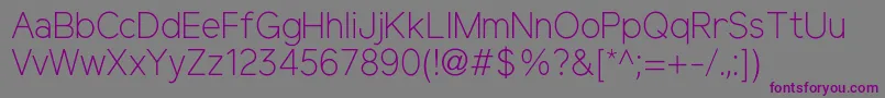 ElliotsansLight Font – Purple Fonts on Gray Background