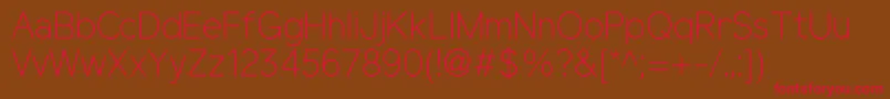 ElliotsansLight Font – Red Fonts on Brown Background