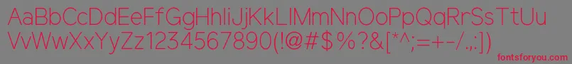 ElliotsansLight Font – Red Fonts on Gray Background