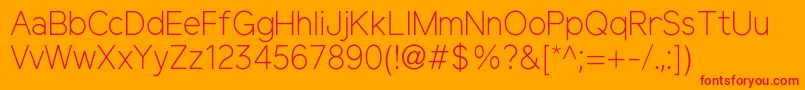 ElliotsansLight Font – Red Fonts on Orange Background