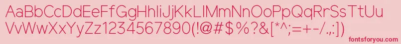 ElliotsansLight Font – Red Fonts on Pink Background