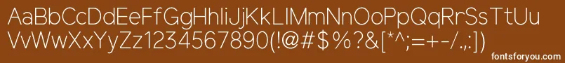 ElliotsansLight Font – White Fonts on Brown Background