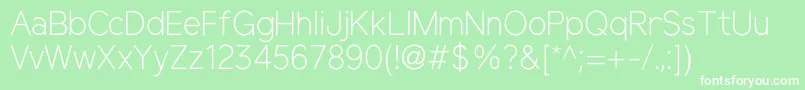 ElliotsansLight Font – White Fonts on Green Background