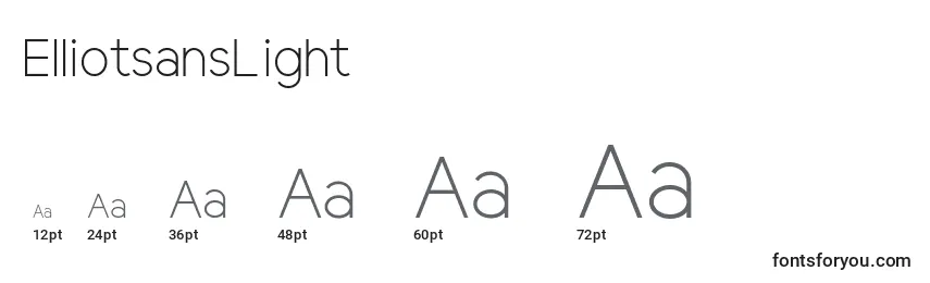 Tamaños de fuente ElliotsansLight