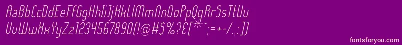 Шрифт LadyIceLightItalic – розовые шрифты на фиолетовом фоне