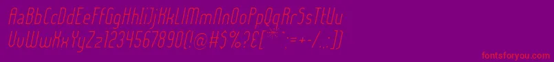 Шрифт LadyIceLightItalic – красные шрифты на фиолетовом фоне