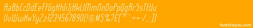 LadyIceLightItalic Font – White Fonts on Orange Background