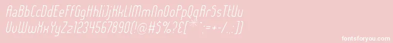 LadyIceLightItalic-Schriftart – Weiße Schriften auf rosa Hintergrund