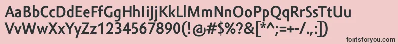 フォントAmorSansProBold – ピンクの背景に黒い文字