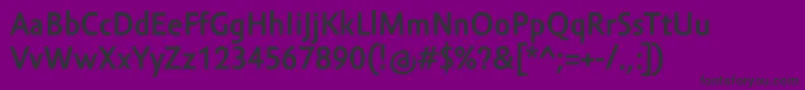 AmorSansProBold-Schriftart – Schwarze Schriften auf violettem Hintergrund