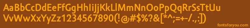 Шрифт AmorSansProBold – оранжевые шрифты на коричневом фоне