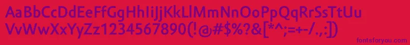 AmorSansProBold Font – Purple Fonts on Red Background