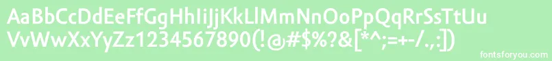 AmorSansProBold Font – White Fonts on Green Background