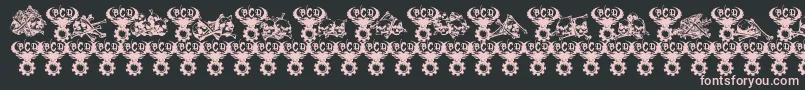 CharnelHouse-Schriftart – Rosa Schriften auf schwarzem Hintergrund