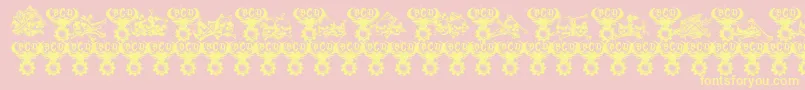 CharnelHouse Font – Yellow Fonts on Pink Background