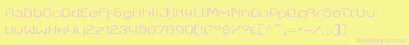 Axaxaxgaunt Font – Pink Fonts on Yellow Background