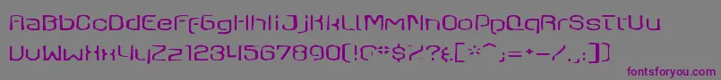 Fonte Axaxaxgaunt – fontes roxas em um fundo cinza