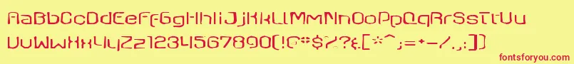 Axaxaxgaunt Font – Red Fonts on Yellow Background