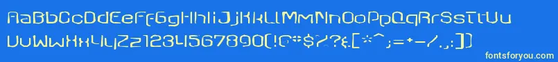 Axaxaxgaunt Font – Yellow Fonts on Blue Background