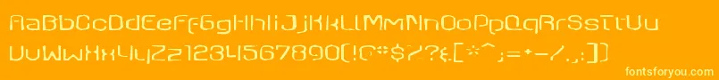 Axaxaxgaunt Font – Yellow Fonts on Orange Background