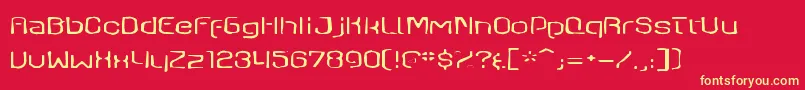 Axaxaxgaunt Font – Yellow Fonts on Red Background