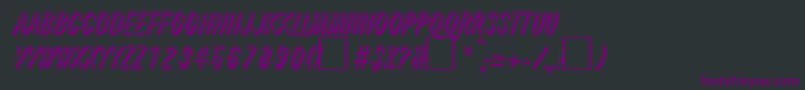 Шрифт ReflexRegularDb – фиолетовые шрифты на чёрном фоне