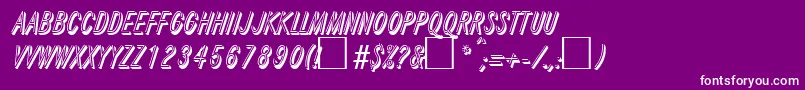 フォントReflexRegularDb – 紫の背景に白い文字