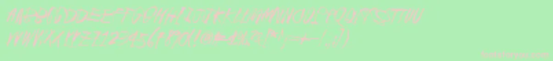 BlackCrowKing2 Font – Pink Fonts on Green Background