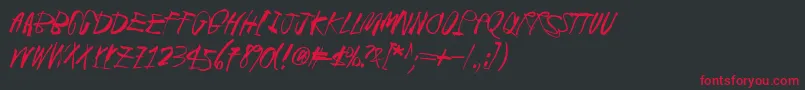 BlackCrowKing2 Font – Red Fonts on Black Background