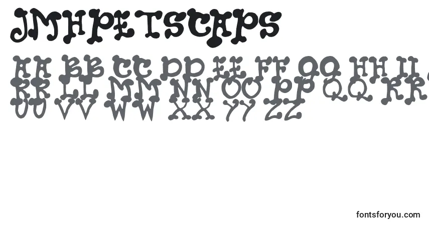 Schriftart JmhPetsCaps (114036) – Alphabet, Zahlen, spezielle Symbole