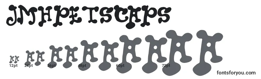 Größen der Schriftart JmhPetsCaps (114036)