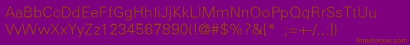 UniversLightLight-fontti – ruskeat fontit violetilla taustalla