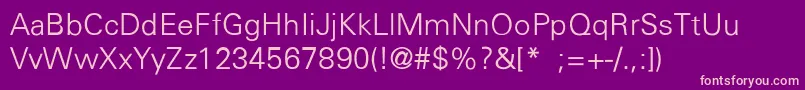 UniversLightLight Font – Pink Fonts on Purple Background