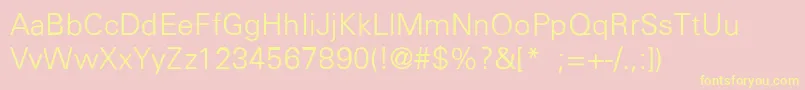 UniversLightLight Font – Yellow Fonts on Pink Background