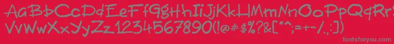 Buitenzo Font – Gray Fonts on Red Background