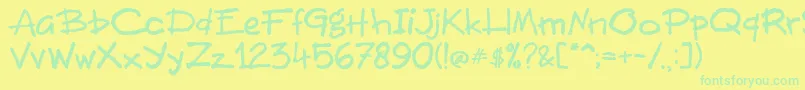 Buitenzo Font – Green Fonts on Yellow Background