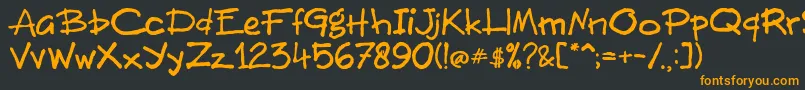 Шрифт Buitenzo – оранжевые шрифты на чёрном фоне
