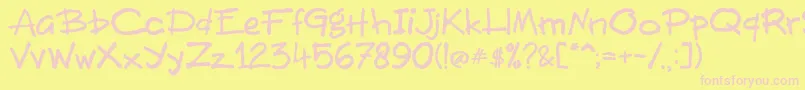 Buitenzo Font – Pink Fonts on Yellow Background