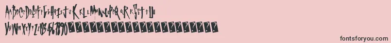 Supergraf Font – Black Fonts on Pink Background