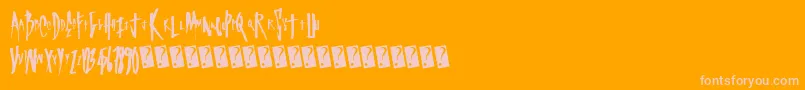 Supergraf Font – Pink Fonts on Orange Background