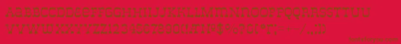 DelouisvilleBold Font – Brown Fonts on Red Background