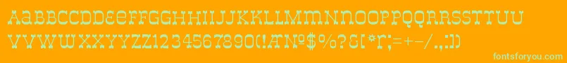 DelouisvilleBold Font – Green Fonts on Orange Background