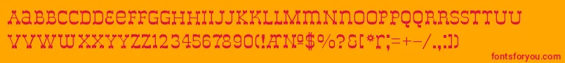 DelouisvilleBold-fontti – punaiset fontit oranssilla taustalla