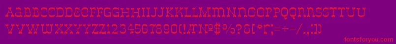 DelouisvilleBold-Schriftart – Rote Schriften auf violettem Hintergrund