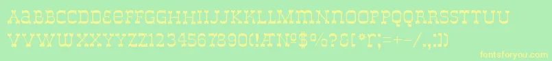 DelouisvilleBold Font – Yellow Fonts on Green Background