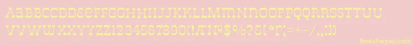 DelouisvilleBold Font – Yellow Fonts on Pink Background