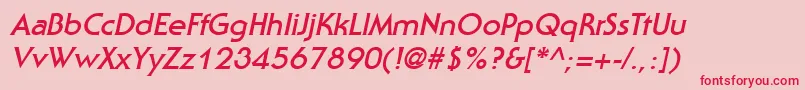 StaidBoldItalic Font – Red Fonts on Pink Background