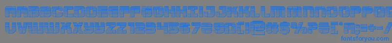 Supersubmarinechrome Font – Blue Fonts on Gray Background