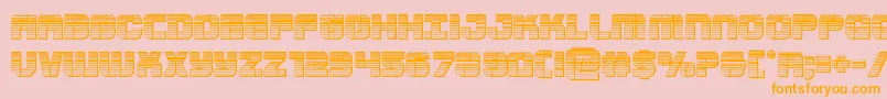 Supersubmarinechrome Font – Orange Fonts on Pink Background